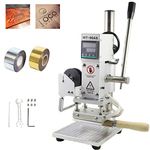 YUNSHINE Multi-Function Digital 220V Foil Hot Stamping Machine Logo Embossing Brass Alphabets Letters Label Bronzing Machine Leather Wood Stamp Embosser Tool Set (Press Board Size：9X6cm)