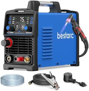 Bestarc Pilot Arc Plasma Cutter, [Large LED Display][Air Sensor] 75A Plasma Cutter Machine 110/220V Dual Voltage, 1/2 Inch Clean Cut 1.2 Inch Max Cut, Post Flow Mesh, 2T/4T for Beginners DIY