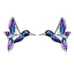 YFN Hummingbird Bird Stud Earrings Sterling Silver Hummingbird Jewelry Gift for Women, Sterling Silver, No Gemstone