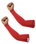 HeadTurners Cotton Cricket Sleeves for Fielding, Batting and Bowling (Red, One Pair)