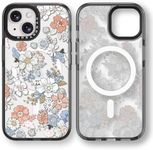 Rosarnnah Magnetic for iPhone 13 Magsafe Case Cute Aesthetic - Durable Shockproof 6.6 ft Drop Impact Phone Case Cover with Funny Fashion Lovely Flower 6.1" Black