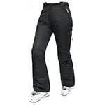 Trespass Lohan, Black, L, Waterproof Ski Trousers with Side Vents for Women, Large, Black