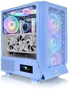 Ceres 330 TG ARGB Hydrangea Blue Mid Tower E-ATX Case Supports Hidden-Connector Motherboard; Preinstalled 2 x CT140 ARGB Fans; Rotational PCIe Slots; CA-1Y2-00MFWN-00; 3 Year Warranty