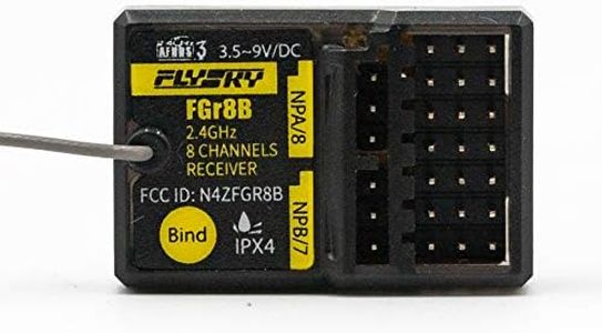 GoolRC Flysky FGR8B Receiver, 2.4GHz 8CH Remote Control Receiver PWM/PPM/i-Bus Output Compatible with AFHDS 3 Transmitters and RF Modules PL18/ NB4 /NB4 Lite/ FRM302 for RC Car RC Boat