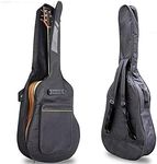 Xample® Black Heavy Duty Full Size Padded Protective Waterproof Classical Acoustic Guitar Back Bag Carry Case-Fully Waterproof Cover, Foam Padding