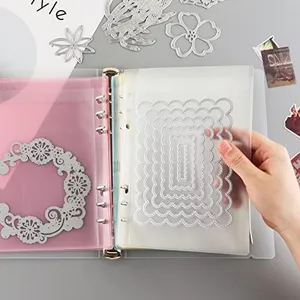 Briartw Sheet Protectors for 6 Ring Binder-20 Premium Clear Plastic Page Protectors Pockets for 6 Ring Binder-Sleeves 8" x 5.7" for Paper,Documents,Photo,Stencil,Cutting Dies and Stamp