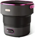 Portable Washing Machine, 13 L Foldable Mini Washer with with 4 Modes and Spin Basket Deep Cleaning of Underwear Baby Clothes and Small Clothes for Apartments Dorm RV Travel Hotel Laundry Black Purple