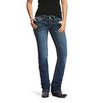 ARIAT Women's R.e.a.l. Mid Rise Stretch Ivy Stackable Straight Leg Jean, Dresden, 32