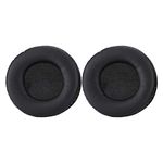 1 Pair Universal 100mm Headphone pad Replacement pad, Soft Foam Cushion Noise Reduction Headset Cover Case,Made from Protein Leather,Black