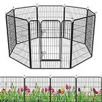 YITAHOME Garden Fence Outdoor Animal Barrier Fence Dog Fences for The Yard Metal Fence Border for Patio/Lawn (8Pcs 40inch)