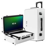 POGA Lux White - Gaming Case (Compatible with PlayStation 5), Portable Console Travel Case incl. Trolley and 24‘‘ AOC Gaming Monitor - White (V2 - Bluetooth Speaker Optional)