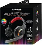 Gaming PC Headphones LED Lights, Wired Headset, Color Flow Effects, Xtreme RGB Multicolor, Universal Desktop PC Support
