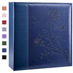 Artmag Photo Album 4x6 1000 Pockets Photos, Leather Cover Large Picture Albums Holds 1000 Horizontal and Vertical Photos for Family Anniversary Wedding (Blue)