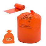 Hpc Heavy Duty orange Clinical Waste Bags - 90 L - 25 Bags