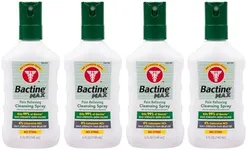 Bactine MAX First Aid Spray - Pain Relief Cleansing Spray with 4% Lidocaine - Numbing Lidocaine Kills 99% of Germs - Pain + Itch Relief for Minor Cuts & Scrapes, Burns & Bug Bites - 5oz, 4 Pack
