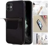 MONCABILE Case That Sticks to Anything Zero Gravity Phone Case for iPhone 14 Pro Sticky Pluto Nano Suction Adhesive Black AntiGravity Case (ip11)