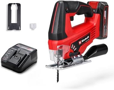 Einhell Akku-Stichsäge TC-JS 18/70 Li (1x 2,5 Ah) Power X-Change (18 V, 70 mm Schnitttiefe, werkzeugloser Sägeblattwechsel, Absaugadapter, inkl. 2,5 Ah Akku & Ladegerät, 1x Sägeblatt)