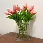 Puransen Bookend Vase for Flowers, Cute Bookshelf Decor, Unique Vase for Book Lovers, Artistic and Cultural Flavor Acrylic Vases for Home Office Decor, A Book about Flowers (Clear Color)