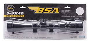 BSA 3-9x40 Zoom Riflescope 11mm 3/8" Airgun & Weaver Style/Picatinny Rings Air Rifle Scope Hunting Target Shooting