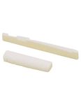 Metallor Bone Bridge Nut and Saddle for Folk Acoustic Guitar Parts Replacement 6 String Pre Slotted White 43 x 9 x 6mm Nut and 73 x 9.5 x 3mm Saddle.