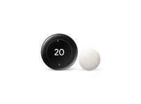 Google Nest Learning Thermostat (4th Gen) with Nest Temperature Sensor (2nd Gen) - Energy Saving Smart Thermostat with Adaptive Eco - Works with Alexa and Google Home App - Polished Obsidian