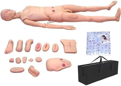 Nursing Manikin Multi Functional Nursing Training Mannequins with Simulation Visceral and Replaceable Wound Modules and Storage Bag for Students Education Teaching Medical Training - Ship from USA