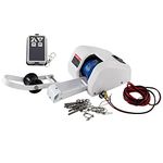 12V Up to 35 LBS Electric Marine Anchor Winch, Saltwater Boat Anchor Windlass Kit, Heavy Duty Towing Winches for Fishing Boat Pontoon Boat (White, 35 LBS)