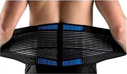 SUAVER Back Brace Support Belt, Adjustable Deluxe Neoprene Double Pull Lumbar Lower Back Support Brace Exercise Belt Pain Relief,Helps Men & Women Relieve Lower Back Pain (X-Large/36-40)