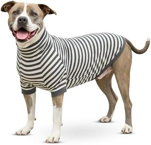 Tooth & Honey Dog Shirt for Large Dogs - Breathable Cotton Spandex Dog Clothes with Sleeves, Full Underbelly Coverage for Allergy Relief & Skin Protection - Lightweight Summer Dog Clothes - XXL