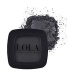 Lola Make-Up Mono Eyeshadow, Black, Satin, Rich Intense Pigmentation, High Coverage, Use Wet & Dry, All Skin Tone, Mineral Oil Free, Vegan & Cruelty Free, No. 001