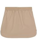 IZOD Girls' School Uniform Pull-On Scooter Skirt, Khaki, 12