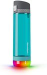 Hidrate Spark PRO Lite Smart Water Bottle – Tritan Plastic – Tracks Water Intake with Bluetooth, LED Glow Reminder When You Need to Drink – Chug Lid, 24 oz, Sea Glass