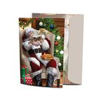 Tree-Free Greetings Christmas Cards and Envelopes, Set of 10, 5 x 7", Cat Nap Santa (HB93213)