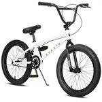 AVASTA 18 Inch Big Kids Bike Freestyle BMX Bicycle for Age 5 6 7 8 Years Old Boys Girls and Beginners, White