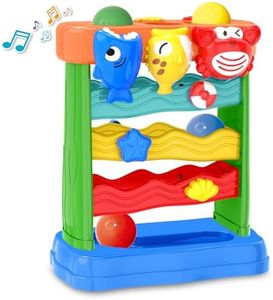 Pound A Ball Toys for 1 2 3 Years Old Boys Girls, Toddler Musical Toy for 6-12-18-24 Months, Interactive Montessori Toys with Light & Sound,Christmas Birthday Gifts for Baby Age 1-2 Years Old