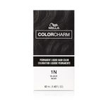 COLORCHARM Permanent Liquid Hair Color for Gray Coverage | 1n Black| 1.4 Fl oz.