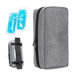 Insulin Cooling Travel Case - Portable Diabetic Supplies Organizer Cooler Bag with 2 Ice Pack by YOUSHARES (Grey)