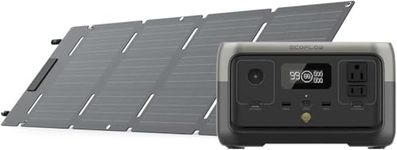 EF ECOFLOW Portable Power Station RIVER 2 with 45W Solar Panel, 256Wh LiFePO4 Battery/ 1 Hour Fast Charging, Up to 600W Output, Solar Generator for Outdoor Camping/RVs/Home Use