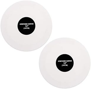 Belle Vous 2pz Tela Bianca per Dipingere Rotonda - Tela per Dipingere 30cm - Tela Pittura Pre-stirata - Set Tele per Dipingere Adatte per Pittura Acrilica, Olio, Schizzi e Disegni