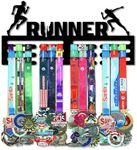 Resama RUNNER Medal Hanger Holder Display Rack for Awards Ribbons Personalized Medal Sports Themed Race Ribbon Holder for Wall-Medal Hanger Display Award Rack-Metal Hanger Display for Men Boy Girl Kid