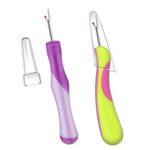 COMNICO 2pcs Seam Rippers Sewing Seam Thread Removers Stitch Rippers Handy Unpicker with Ergonomic Handles for Sewing Crafting Knitting Embroidery