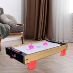 Morges Wooden Air Hockey Table Game Table Top Air Hockey Set with Pucks for Kids and Adults Indoor Game