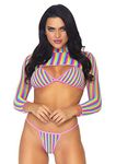 Leg Avenue Rainbow top, String & Crop top, Multicolor, One Size