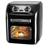 Daewoo Manual Air Fryer, Accessories Included, Rotisserie Stick And 3 Trays For Cooking, Bake, Roast And More With Viewing Window, 60 Minute Timer, Promotes Healthy Eating, Family Sized, 12 Litres