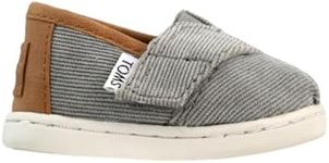 TOMS Kids Baby Boy's Alpargata (Infant/Toddler/Little Kid) Cement Micro Corduroy/Synthetic Leather 4 M US Toddler