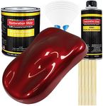 Restoration Shop - Fire Red Pearl Acrylic Enamel Auto Paint - Complete Gallon Paint Kit - Professional Single Stage High Gloss Automotive, Car, Truck, Equipment Coating, 8:1 Mix Ratio, 2.8 VOC