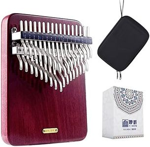 LingTing Kalimba 34 keys Thumb Piano Mbira Finger Piano Gift for Kids Adult Beginners Professional（LT-K34V,snow whisperer)
