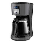 BLACK + DECKER 12 Cup Programmable Coffee Maker in Black Stainless Steel, CM1331BSC