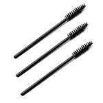 ClubBeauty Mascara Eyelash Wands Brush for Eyelash Extension Eyebrow and Makeup Color/Makeup Brush Eyebrow Eyelash Wand for Extension Makeup Brush Tool, Black (Pack Of 3)