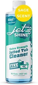 Zinnabee Jetted Tub Cleaner for Your Jetted Tub, Bathtub, Whirlpool Tub, and Jacuzzi Tub – JetShine Extra Strength Formula - Septic Safe, 5 Cleanings per Bottle